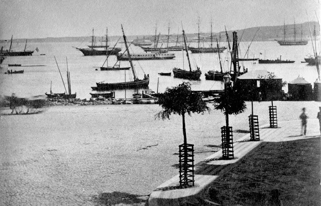 Rio Tejo, visto do Cais do Sodré, final do séc. XIX